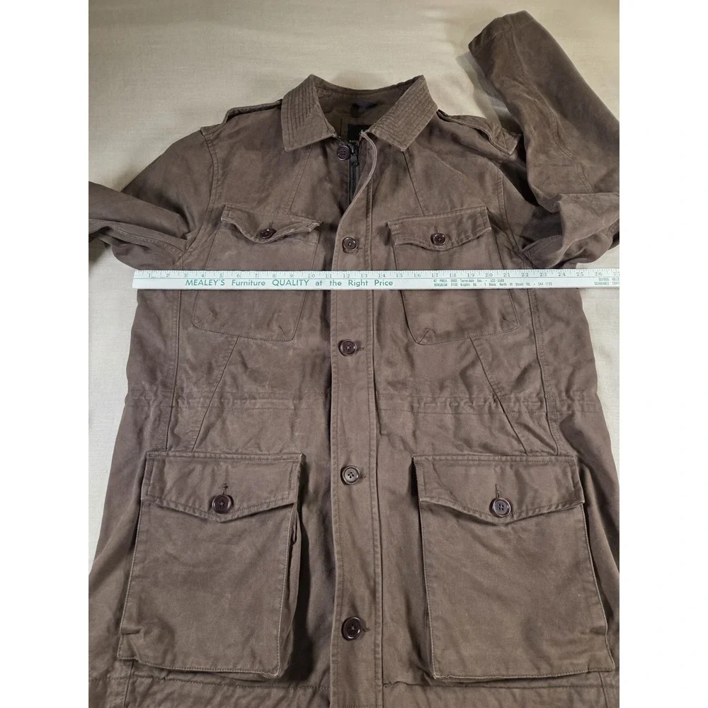 Banana Republic Water‎ Resistant Mens Field Chore Military Jacket Cargo Green LT